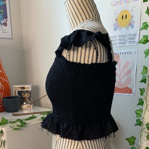 Black tube top w/ frilly sleeves from étophe studios - Picture 2 of 3